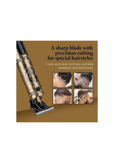 Yp-9393 Şarjlı Saç Sakal Kesme Ense Tıraş Makinesi Profesyonel Hair Clipper Tüm Vücut 0 Traş Aleti