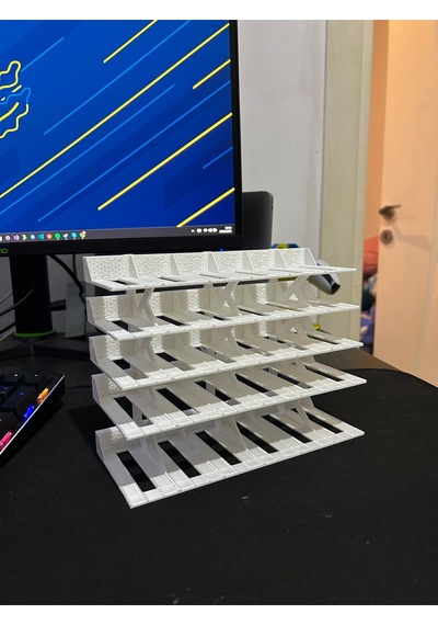 Hot Wheels Uyumlu 30 Araçlık Stand 1/64 Beyaz