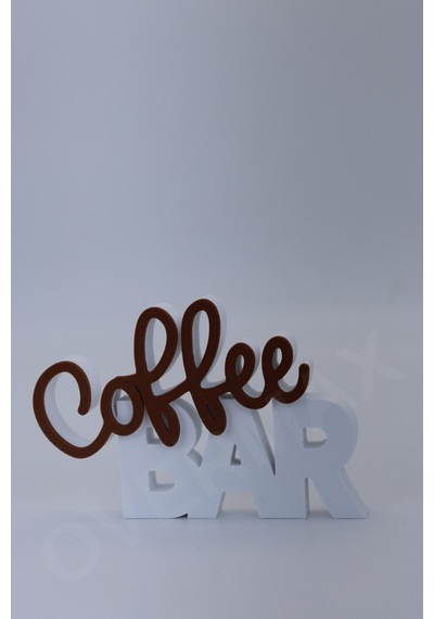 Coffee Bar Dekoratif Yazı - Kahve Köşesi Aksesuarı Açık Kahverengi Coffee Bar - 836016861