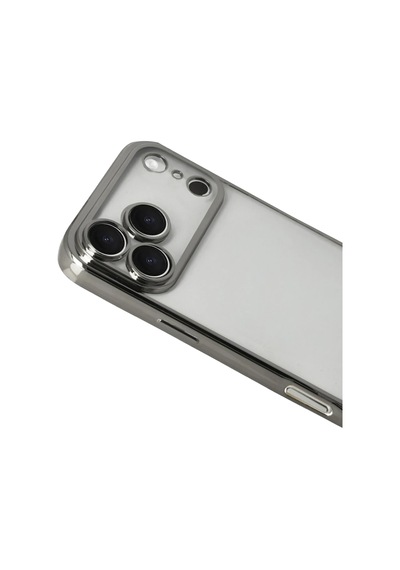 Newface - 603 - Apple iPhone Uyumlu 17 Pro Max Razer Lensli Silikon - - Csmo-tex - Titan Gri