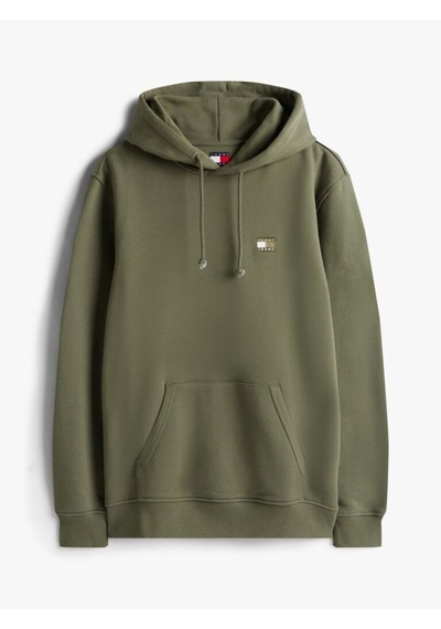 Tommy Hilfiger Tjm Reg Badge Hoodıe Ext Erkek Yeşil Kazak - Dm0dm20258