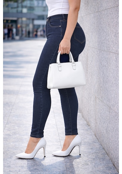 Cedy Denim Slim Fit Jean Büyük Beden Yüksek Bel Dar Kesim Esnek Kot Pantolon C597 Lacivert