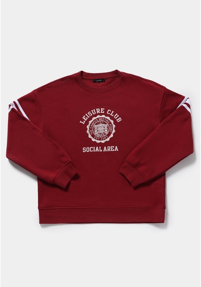 Colin's Colins Regular Fit Yuvarlak Yaka Baskılı Kadın Kirmizi Sweatshirt Cl1080907 Q1.v2 Red Kırmızı
