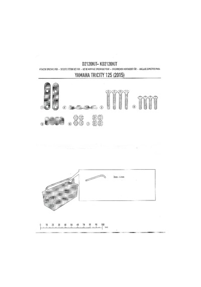 Kappa D2120kıtk Yamaha Trıcıty 125-155 14-19 Rüzgar Siperlik Baglantisi Yeşil Kutu Italyan