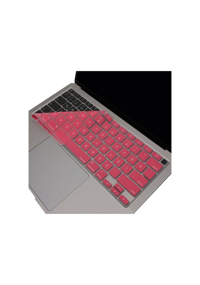 Apple Uyumlu Macbook Air 13 Klavye Koruyucu A2337 A2179 Türkçe Baskılı Us İngilizce Enter Ultra İnce Silikon Pembe