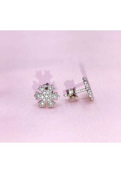 Oriental Kuyumculuk Jewellery Kar Tanesi Gümüş Küpe Gümüş