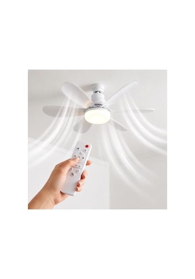 Uzaktan Kumandalı 40w Tavan Tipi Fan, 3 Kademeli Hız Ve Led Aydınlatma 01G Taba