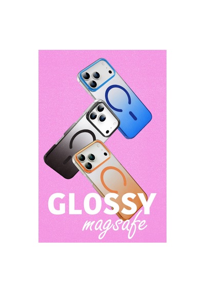 Apple iPhone Uyumlu , 17 Pro Glossy Magsafe Kapak - Turuncu