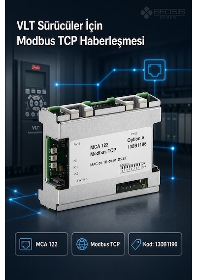 Danfoss Vlt Modbus Tcp Mca 122 Haberleşme Kartı