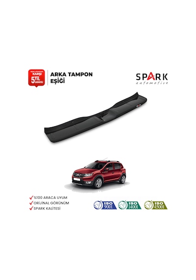 Dacia Sandero 2012-2020 Uyumlu Arka Tampon Eşiği Parlak
