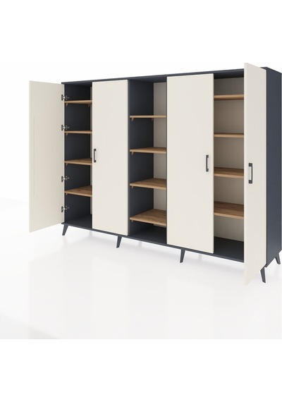 Hyperion Dolap 12 Raflı 4 Kapaklı 220x44x163 Antrasit-aytaşı/çam Aytası/atlas Çam - Antrasıt Hyperion Dolap 12 Raflı 4 Kapaklı 220x44x163 Antrasit-aytaşı/çam Aytası/atlas Çam - Antrasıt
