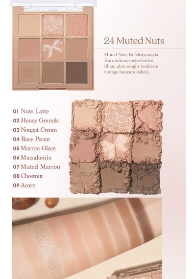 Dasique Mat Ve Işıltılı Renk Seçenekleri Sunan Far Paleti Shadow Palette 24 Muted Nuts 24 Muted Nuts