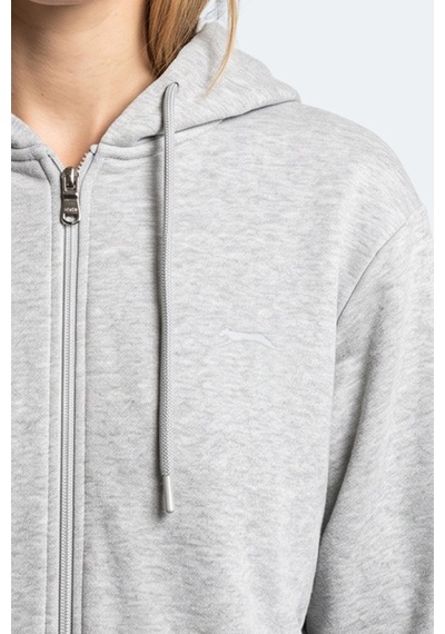Slazenger Kıron I Kadın Kapüşonlu Gri Sweatshırt