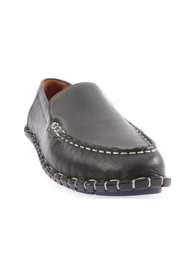 Dgn 603-23y Kadin Dikiş Detayli Loafer Ayakkabi 603-2109-R1534 Siyah