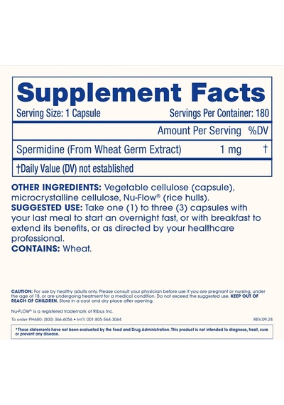 Prohealth Pure Spermidine Health  1 Mg 180 Caps