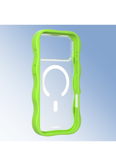 Apple Uyumlu iPhone 17 Pro Max  Kılıf M-safe Şarj Özellikli Youngkit Wave Matte Serisi Kapak Yeşil Yeşil