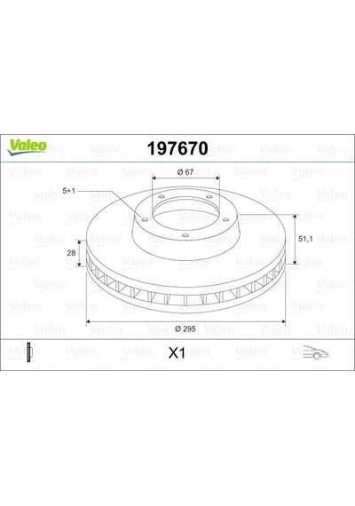 Valeo Fren Dıskı On Mercedes W176 W246 C117 X117 X156 197670 A2464210112