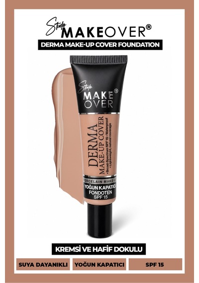 Studio Makeover Derma Make-up Cover Foundation Yoğun Kapatıcı Fondöten 04 40 Ml Pink Muse