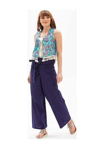 Eliş Şile Bezi Unisex Şile Bezi Balıkçı Yazlık Pantolon Mor Mor-mor Mor