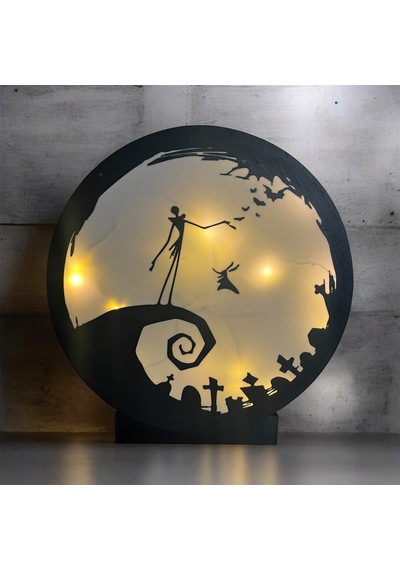 Jack Skellington Işık Kutusu Siyah