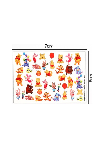 Çok Renkli Winnie The Pooh Kız Çocuk Tırnak Sticker