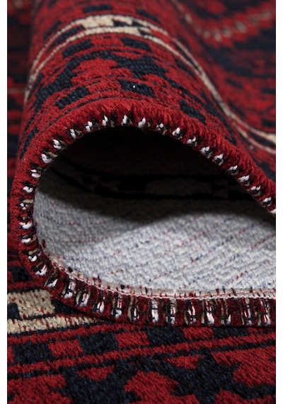 Kırmızı Renkli Afgan Tarzı Altı Kaymaz Şönil Kilim-57