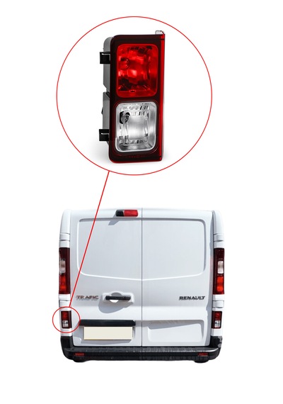 Trafic 3 - Opel Vivaro Arka Sis Lambası - Sol - 265598248r