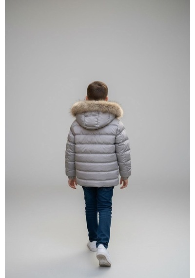 Benitto Kids Erkek Çocuk Şişme Mont 51334 Gri