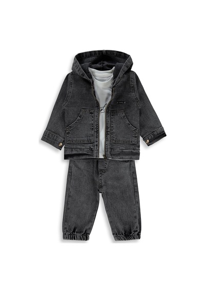 Concept Kids Concept Ceketli 3 Lü 6-18 Ay Takım - Siyah