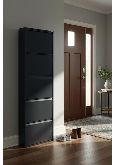 Metal Ayakkabılık 5'li Model Siyah