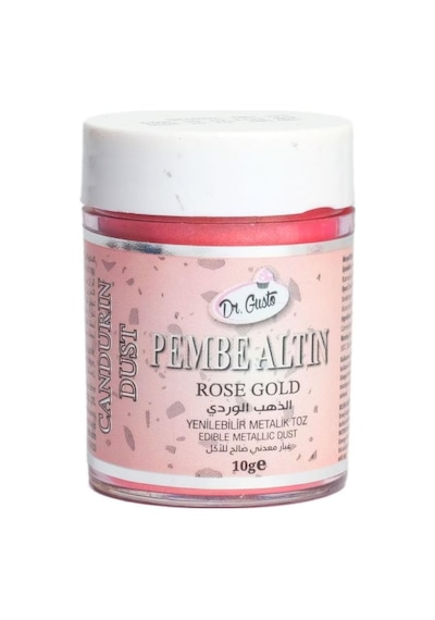 Metalik Toz Boya Rose Gold 10 Gr Yenilebilir Pasta Dekor Tozu