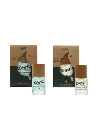 Kalyon Bitkisel Tırnak Cila 11 Ml+Yıpranmış Tırnaklar Yoğun Bakım Yağı 11 Ml