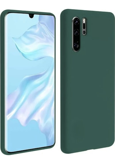 Huawei P30 Pro Uyumlu Silikon Kılıf - Pastel Renk Tonu Kamera Korumalı Esnek Kapak - Yeşil Yeşil
