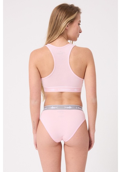 Racer Crop Top Racer Back Crop Top-3'li Avantaj Paketi-3406 Pembe