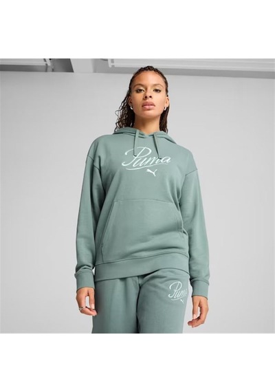 Puma Scrıpt Comfort Hoodie Kadın Yeşil Spor Sweatshirt - 684983 30 Yeşil