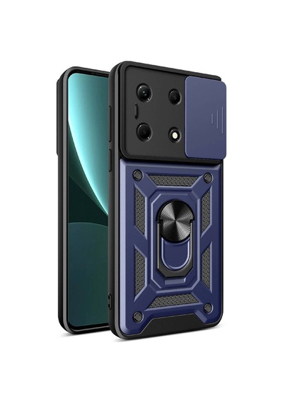 İnfinix Note 30 4g İle Uyumlu Kılıf Magnetik Standlı Kamera Korumalı Sürgülü Kapak