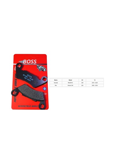 Ön Fren Disk Balatası Bs1006 Organik - Mondial Ressivo2250, Rks Wiesta249