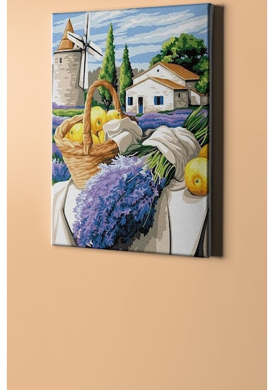Webstyle Sayılarla Boyama Seti Kasnaklı Lavanta Bahçesi Ve Değirmen 60 X 75 Cm