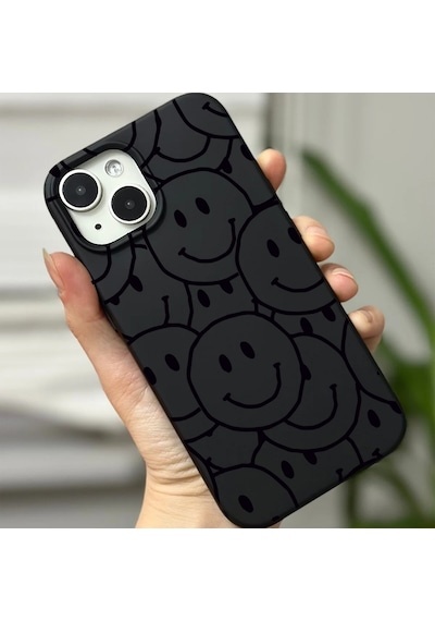 Apple Uyumlu iPhone 14 Plus / 15 Plus İle Premier Kalite Özel Üretim Baskılı Silikon Telefon Kılıfı Bc 8 Siyah