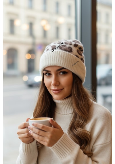 Ritagarcia Premium Soft Leopar Bere Ekru Leopar