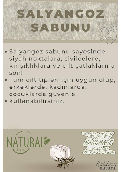 Salyangoz Sabunu El Yapımı Doğal 120 G
