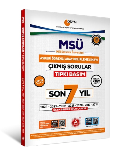 Son 7 Yıl Msü Çıkmış Sorular-tıpkı Basım-bire Bir Ösym-tamamı Video Çözümlü