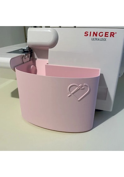 Singer Overlok Makinası Çöp Kutusu Xl Pembe