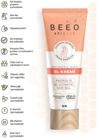 Beeo Apicare Nemlendirici El Kremi 50 ML