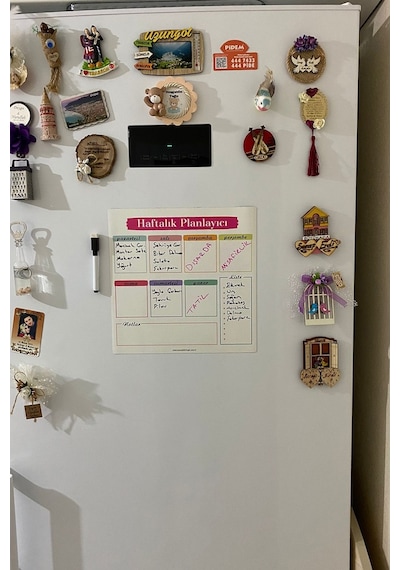 Haftalık Menü Planlayıcı Magnet Mıknatıslı Yazı Tahtası Buzdolabı (538426067)