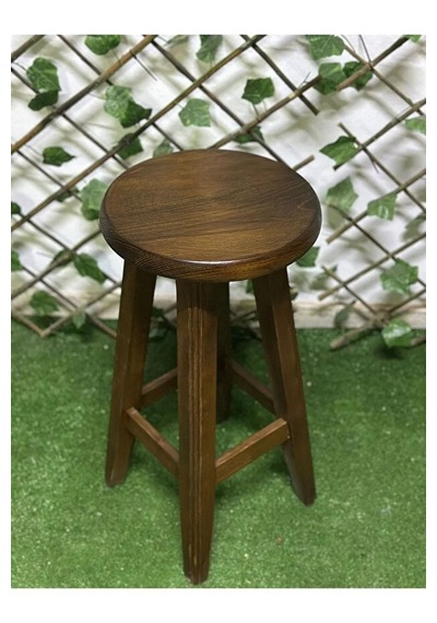 Ahşap Tabure Ceviz Rengi 45 Cm