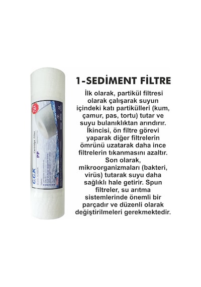 Açık Kasa Su Arıtma Cihazları İle Uyumlu 5'li Filltre Seti Çk
