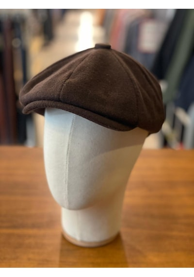Hamze Peaky Blinders Tarz İngiliz Model Kaşe Kumaş Kasket Şapka Kahverengi