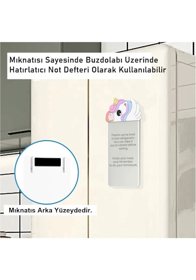 Mey İthalat Silikon Figürlü Manyetik Mini Yazı Tahtası 5,5" - 14 Cm Diğer
