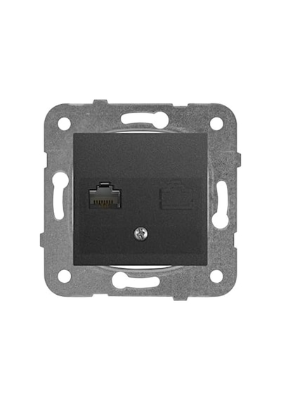 Novella/trenda Füme Data+nümeris Cat6+cat3 Mekanizma+düğme Kapak